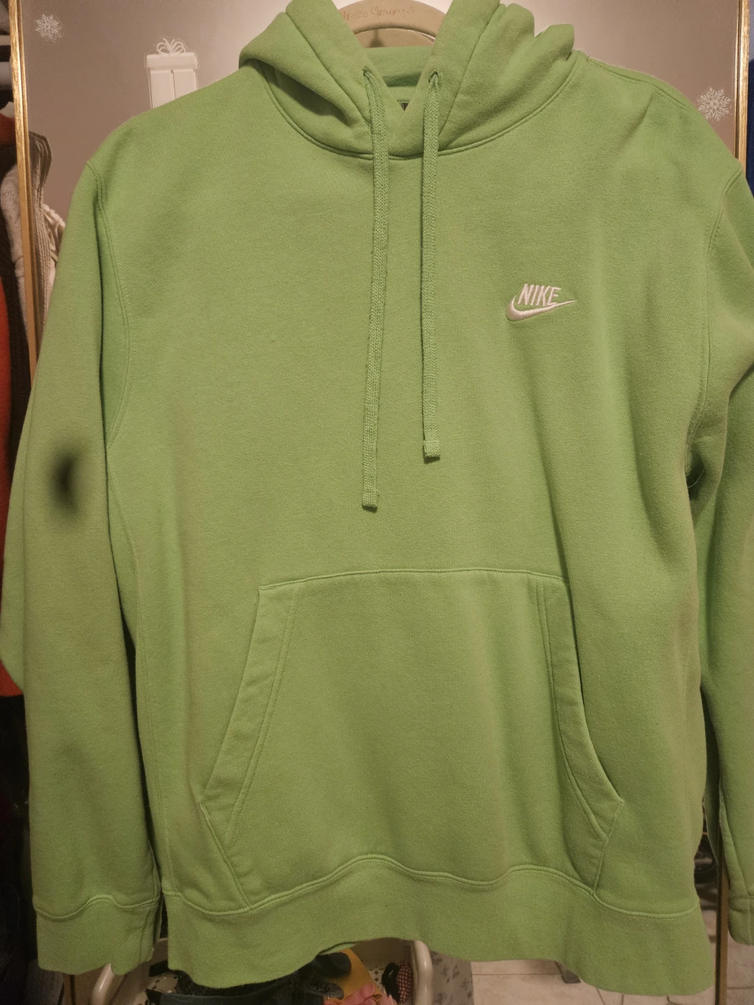 Nike Pullover Hoodie - Lime Green - Size M - photo 2