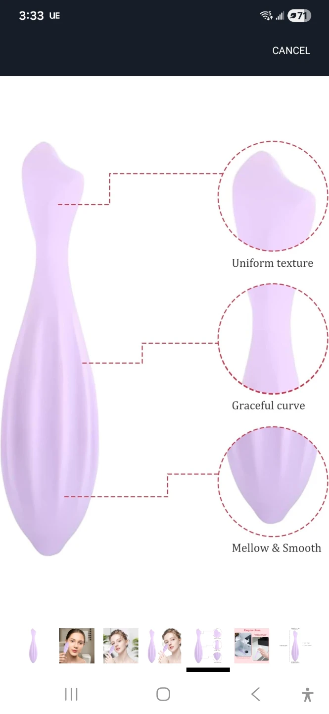 Purple Silicone Facial Massage Tool - photo 3