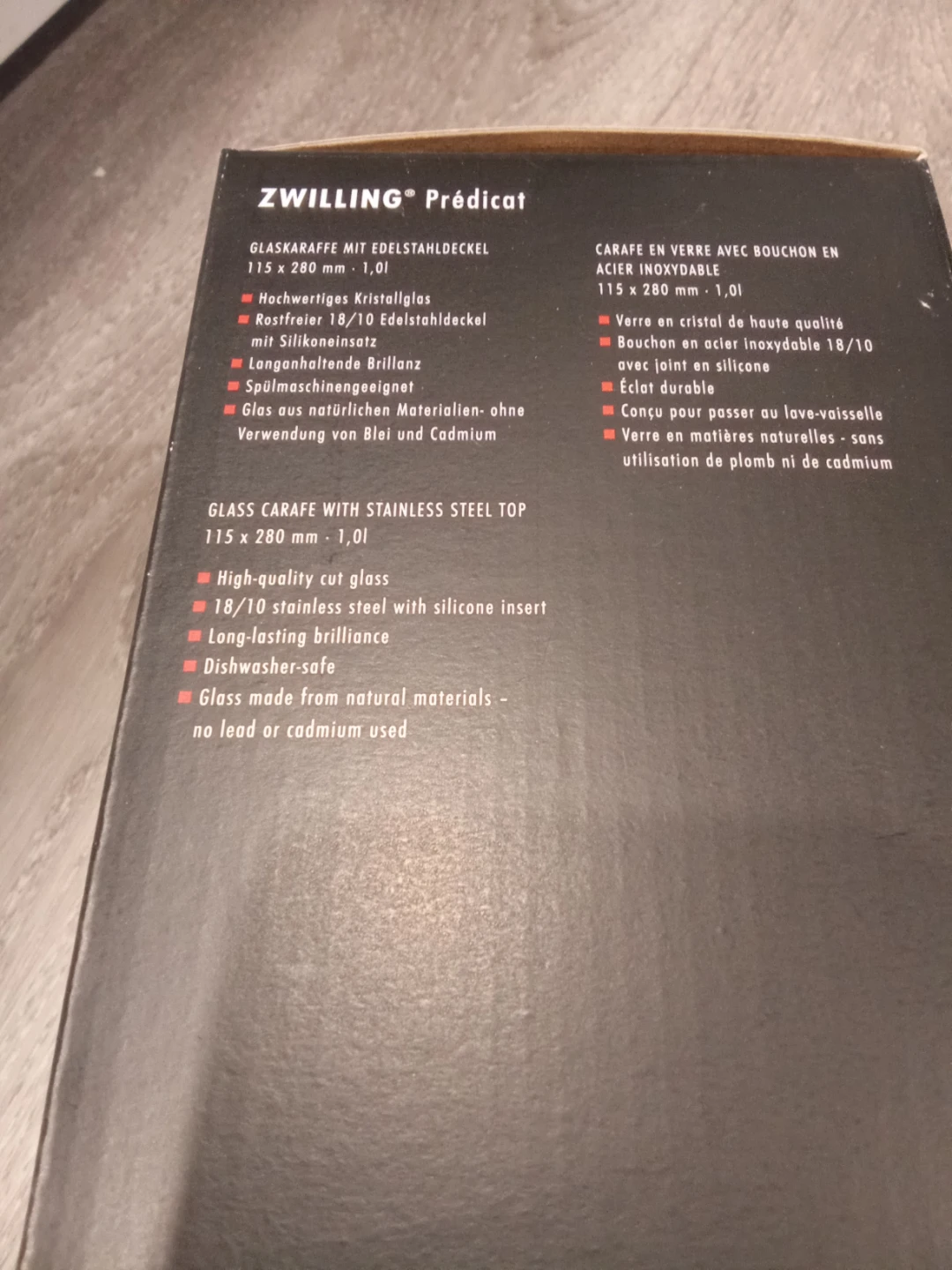 NEW ZWILLING  Glass Carafe 1.0L - photo 2