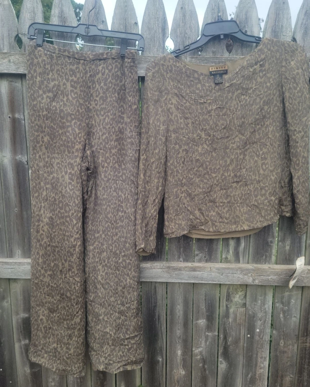 Finity Naturals Leopard Print Top and Pants Set