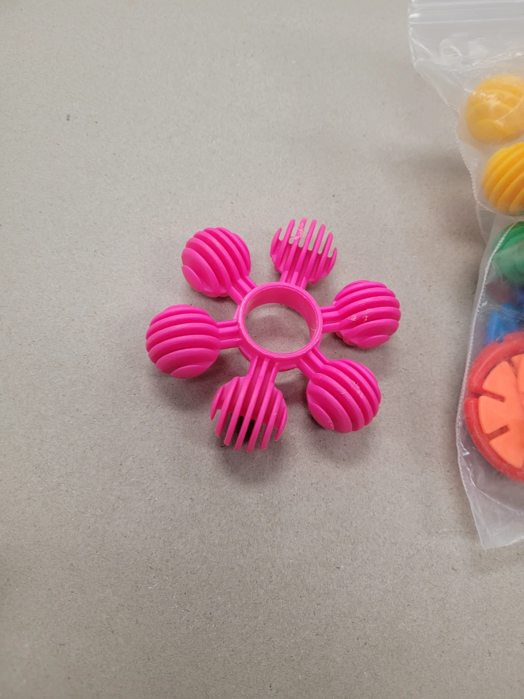 Pink Starburst Toy Building Piece
