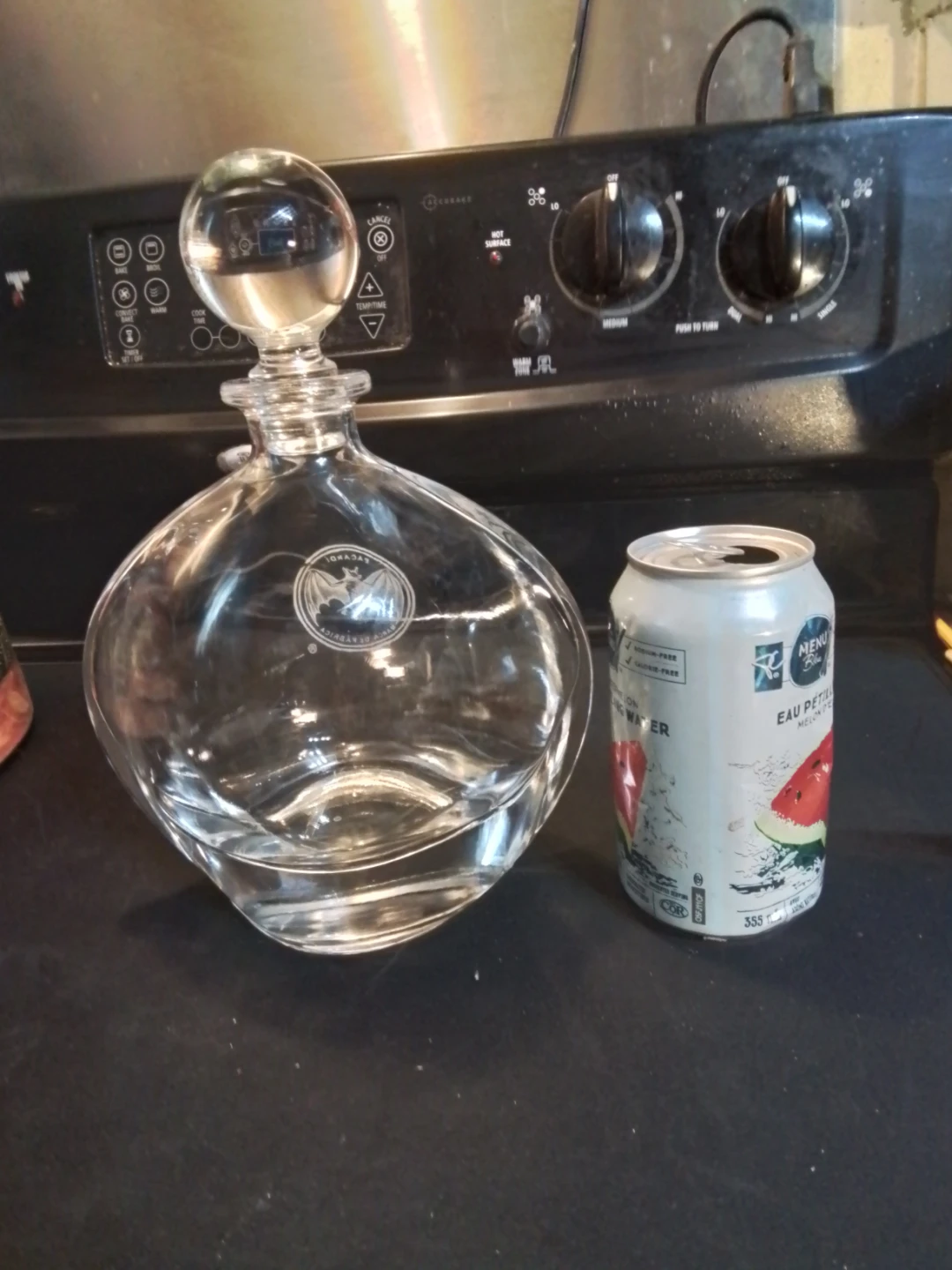 Bacardi Etched Bat Glass Decanter with Stopper - photo 5
