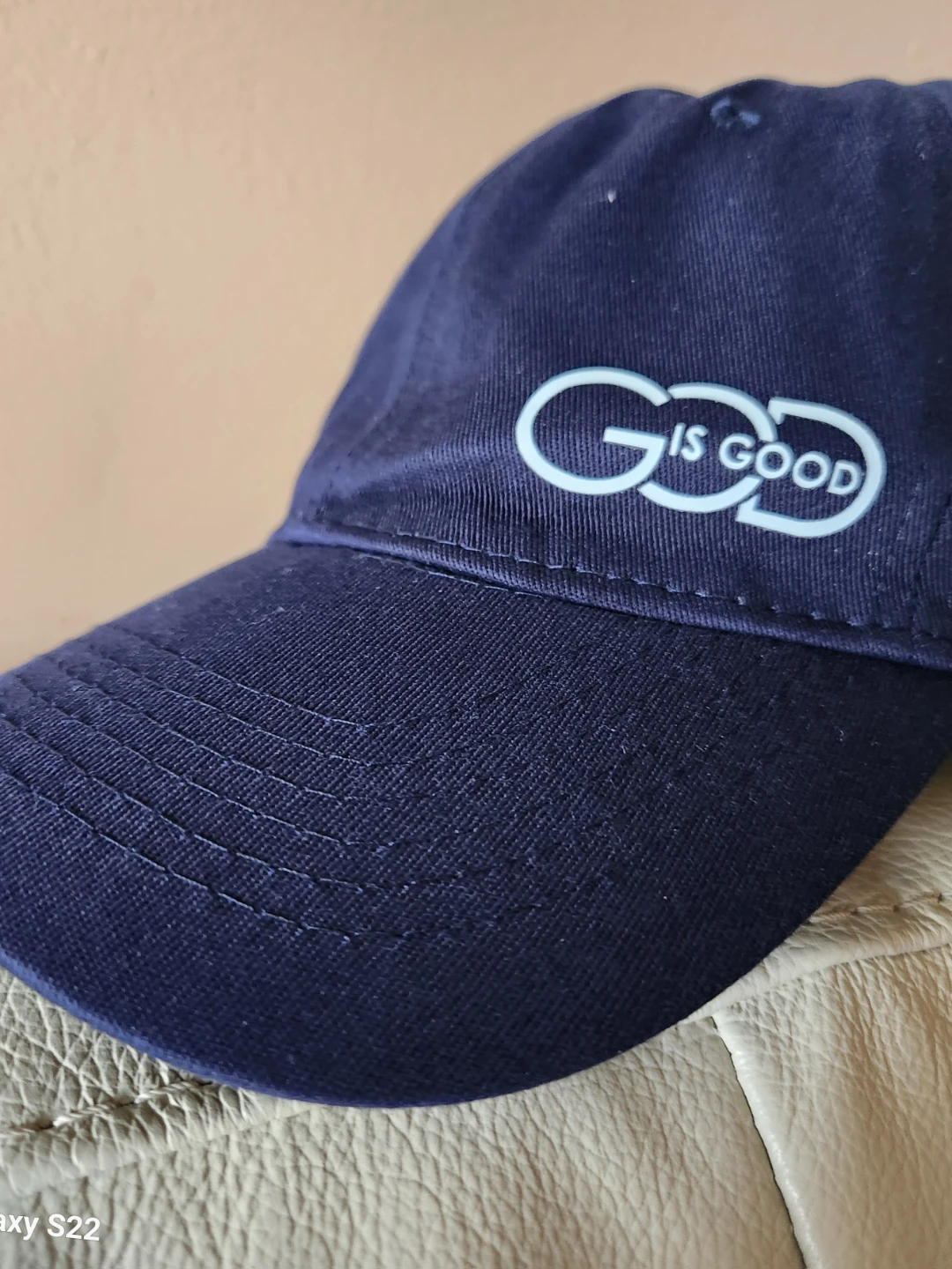 Navy Blue 'God Is Good' Dad style hat - photo 2