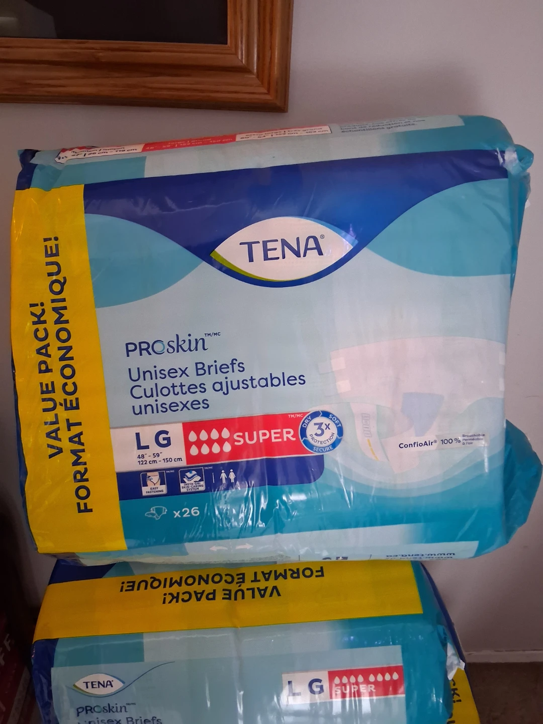 TENA ProSkin Unisex Briefs - Size LG - 3 Pack