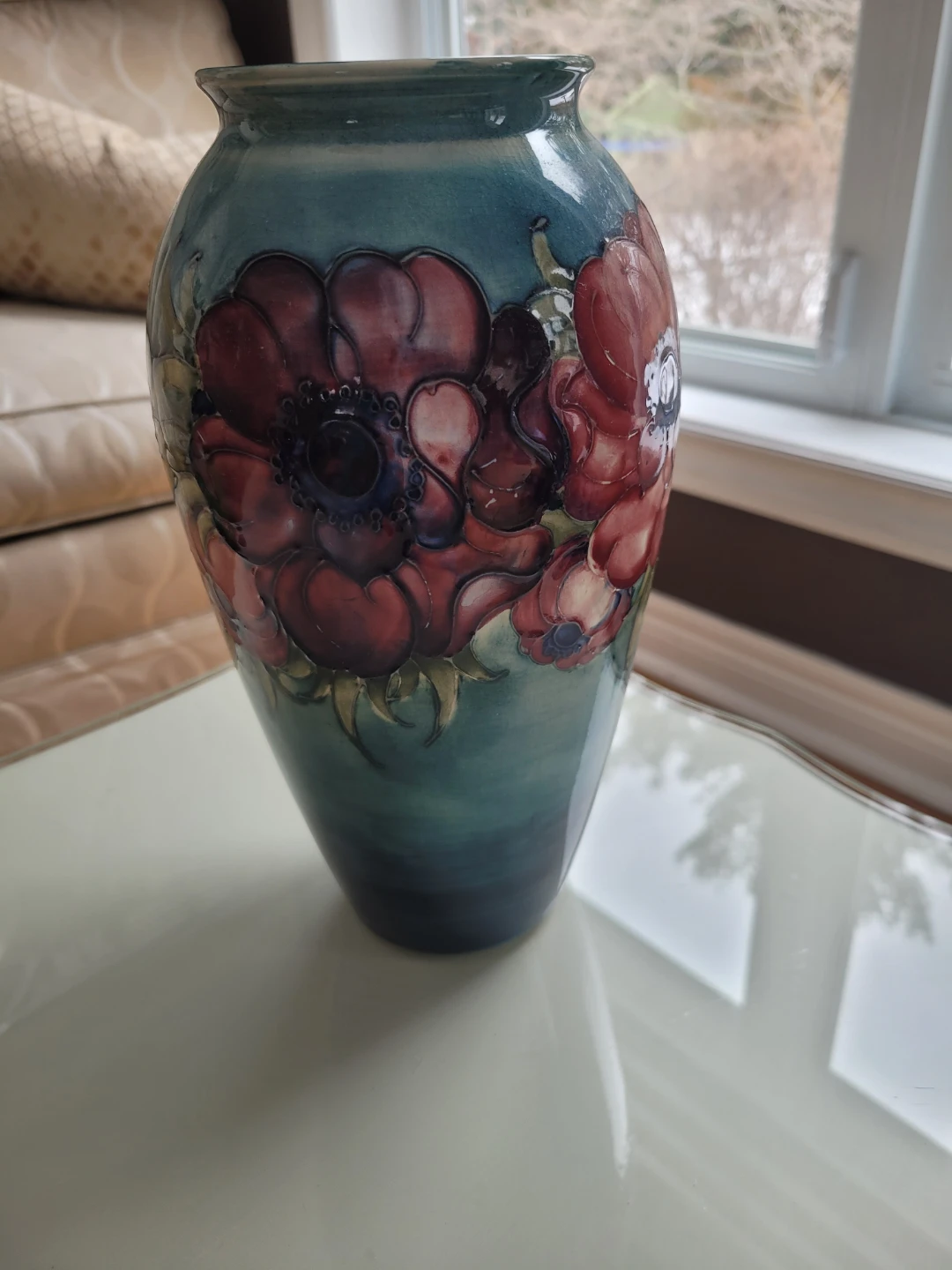Vtg MOORECROFT Art Nouveau Floral Vase - photo 3