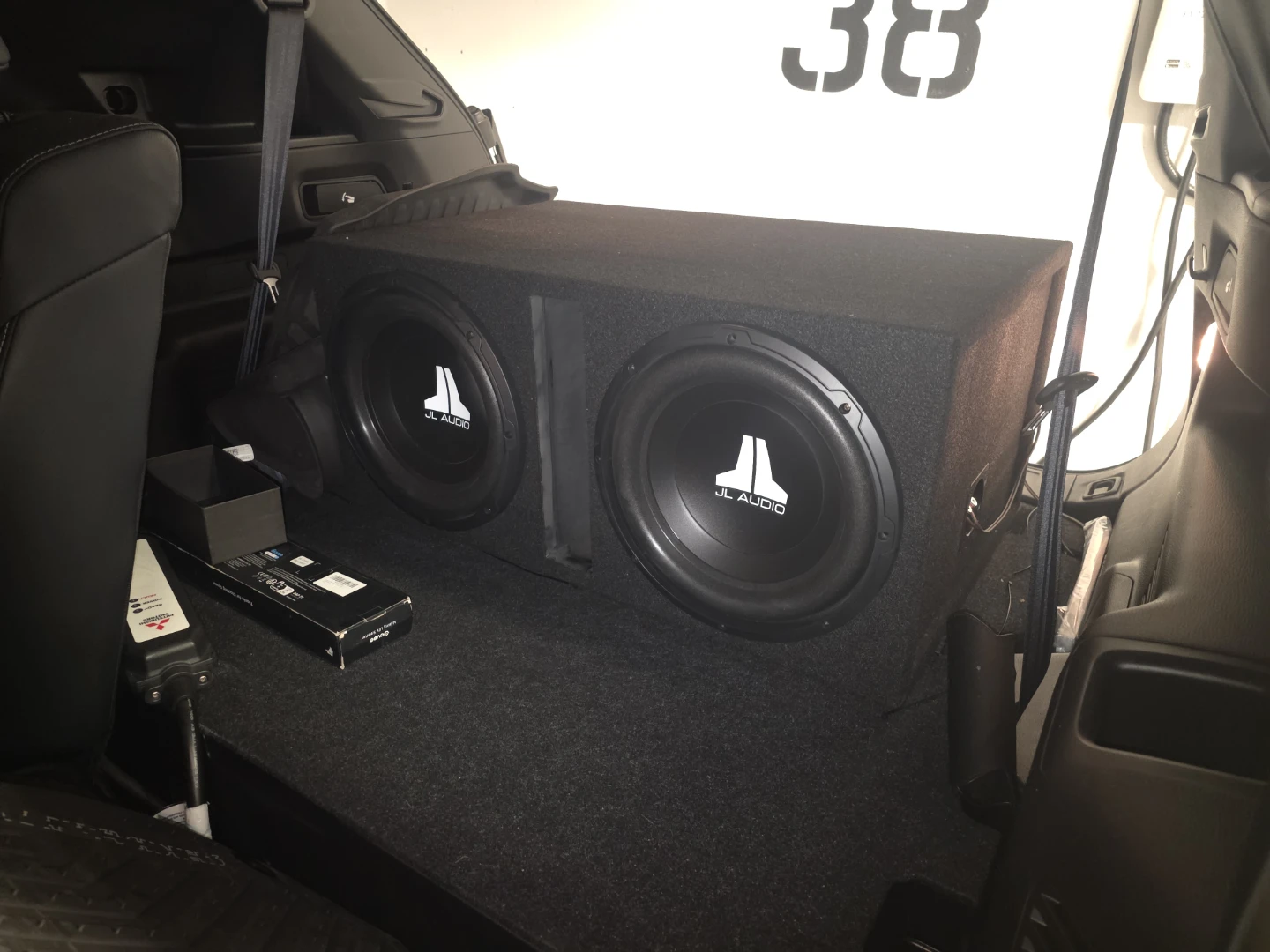 JL Audio Dual 12" Subwoofers with box (amp and lc2 not included)