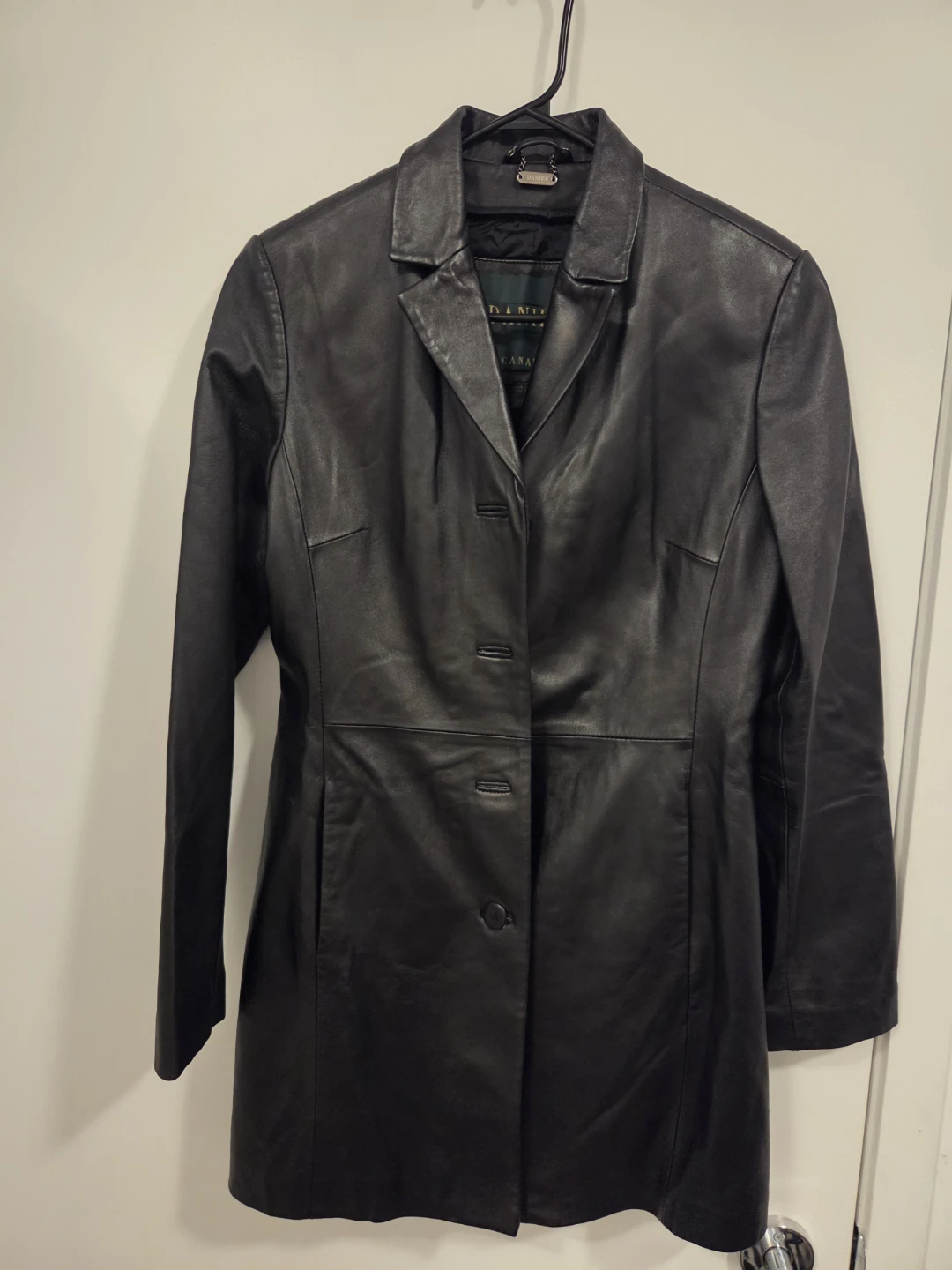 DANIERE Canada Black Leather Jacket