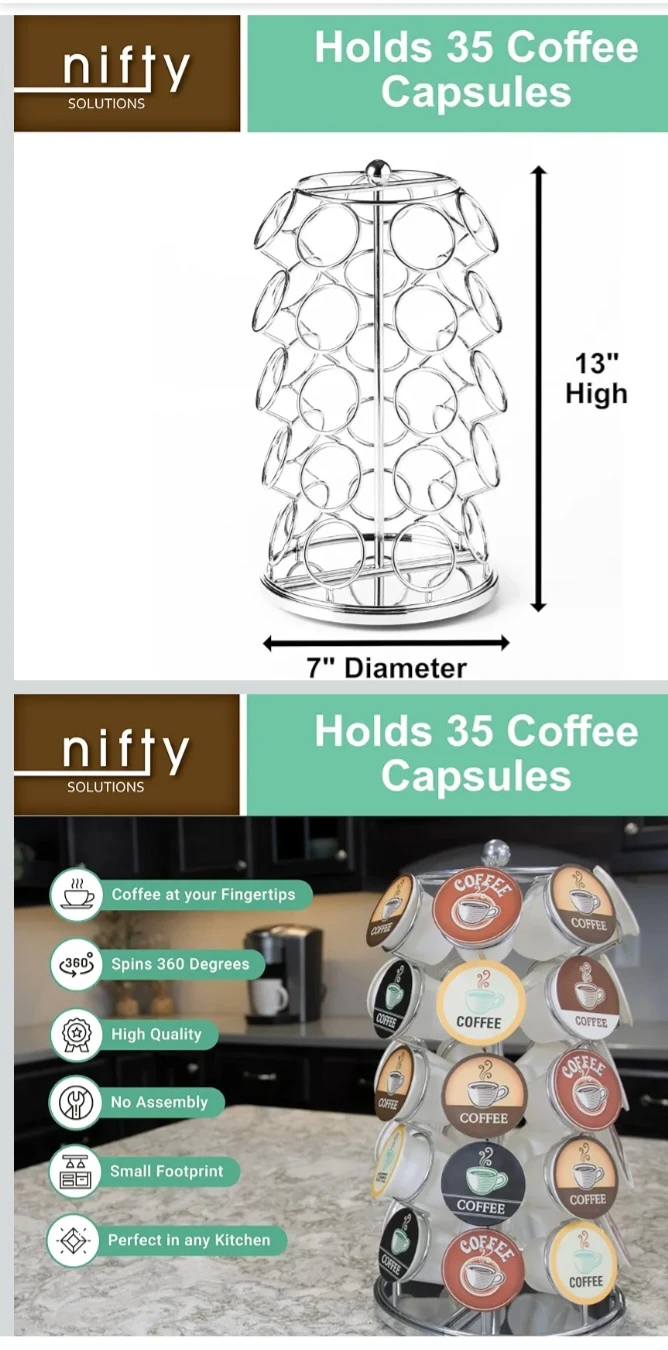 Nifty Solutions Chrome Coffee Pod Carousel - photo 3