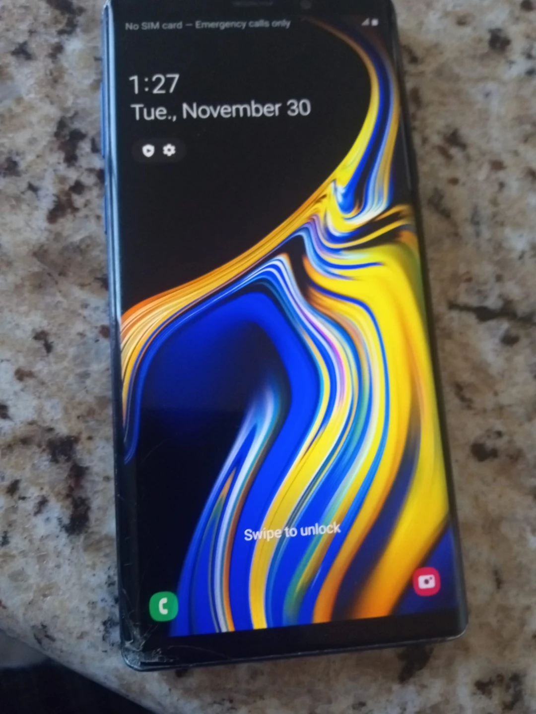 Samsung Galaxy note9 crack Android Smartphone