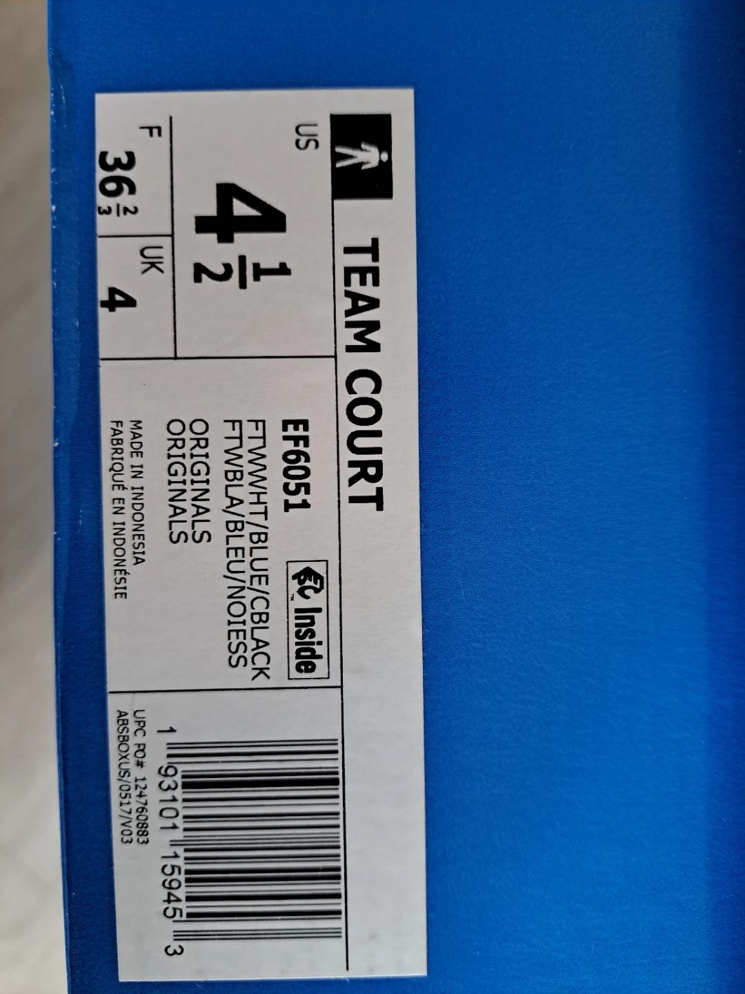 Adidas Team Court Shoes - White/Blue - photo 5