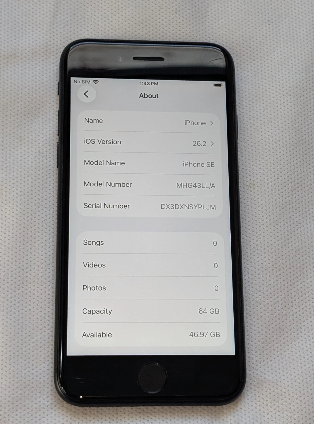 EXCELLENT CONDITION UNLOCKED APPLE iPhone SE 2 2ND EDITION iOS26 - photo 4
