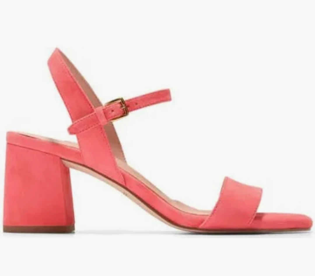 Cole Haan Coral Suede Block Heel Sandals