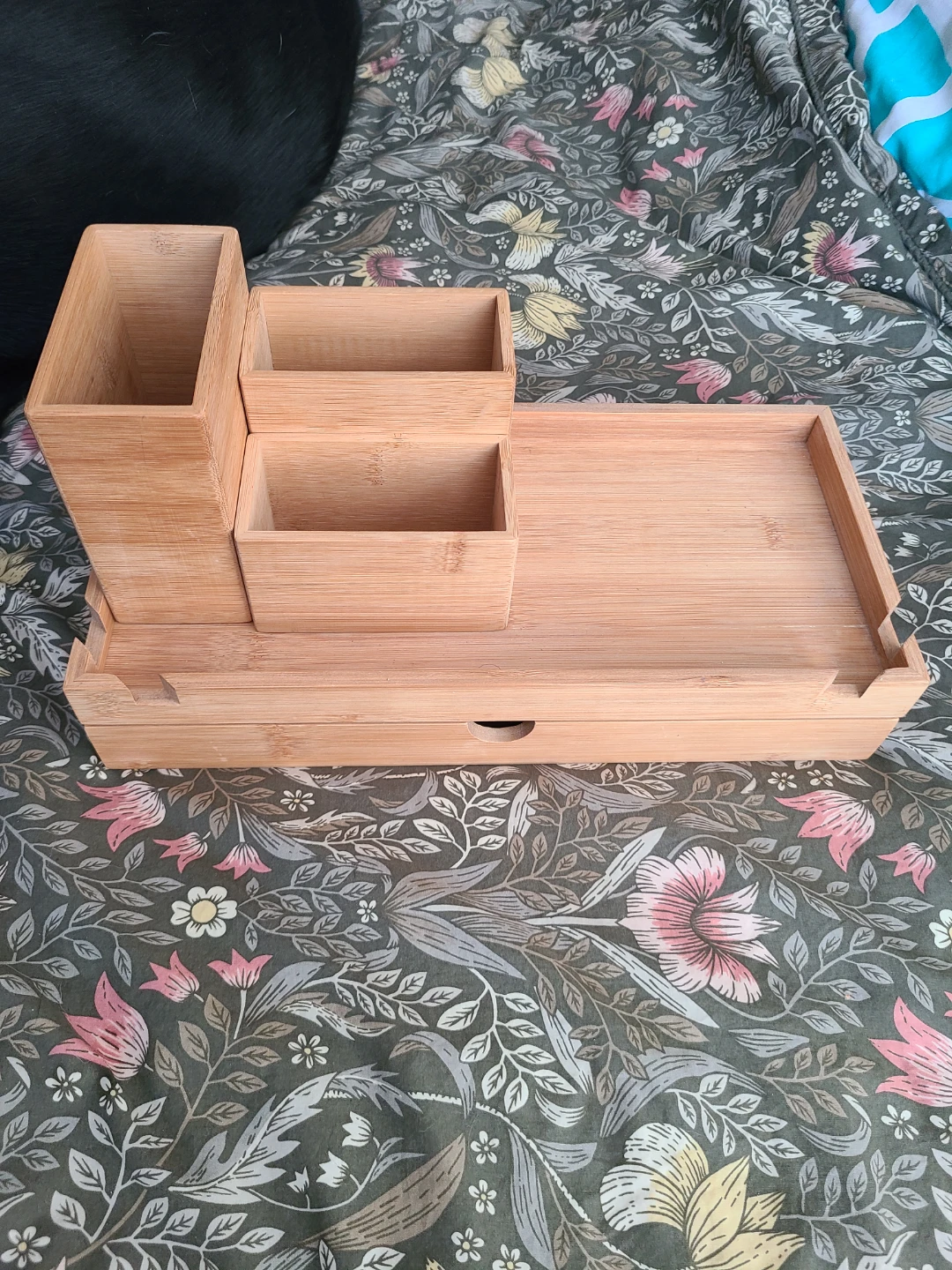 Bamboo Desk Organizer with Drawer 🥕