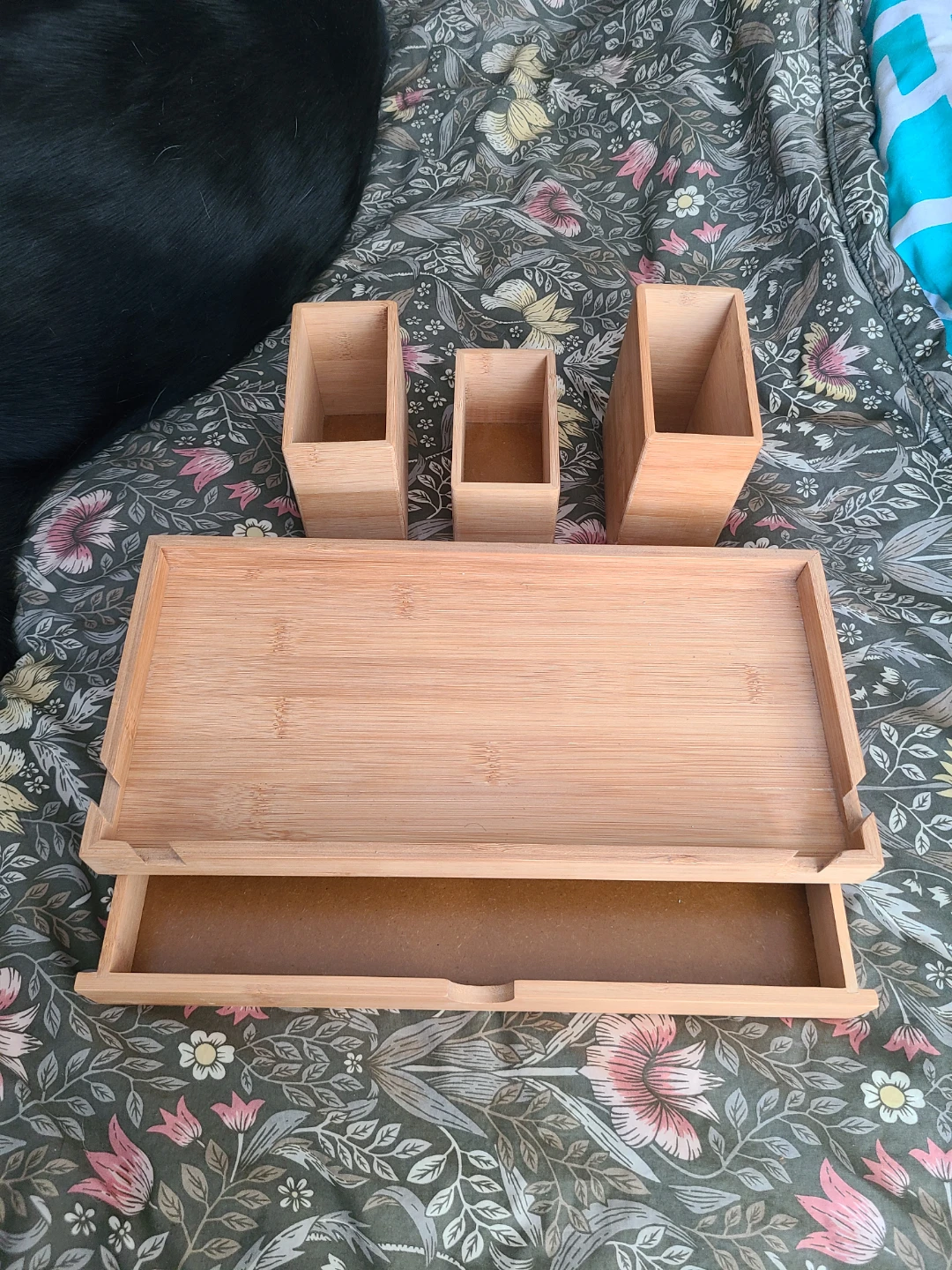Bamboo Desk Organizer with Drawer 🥕 - photo 2