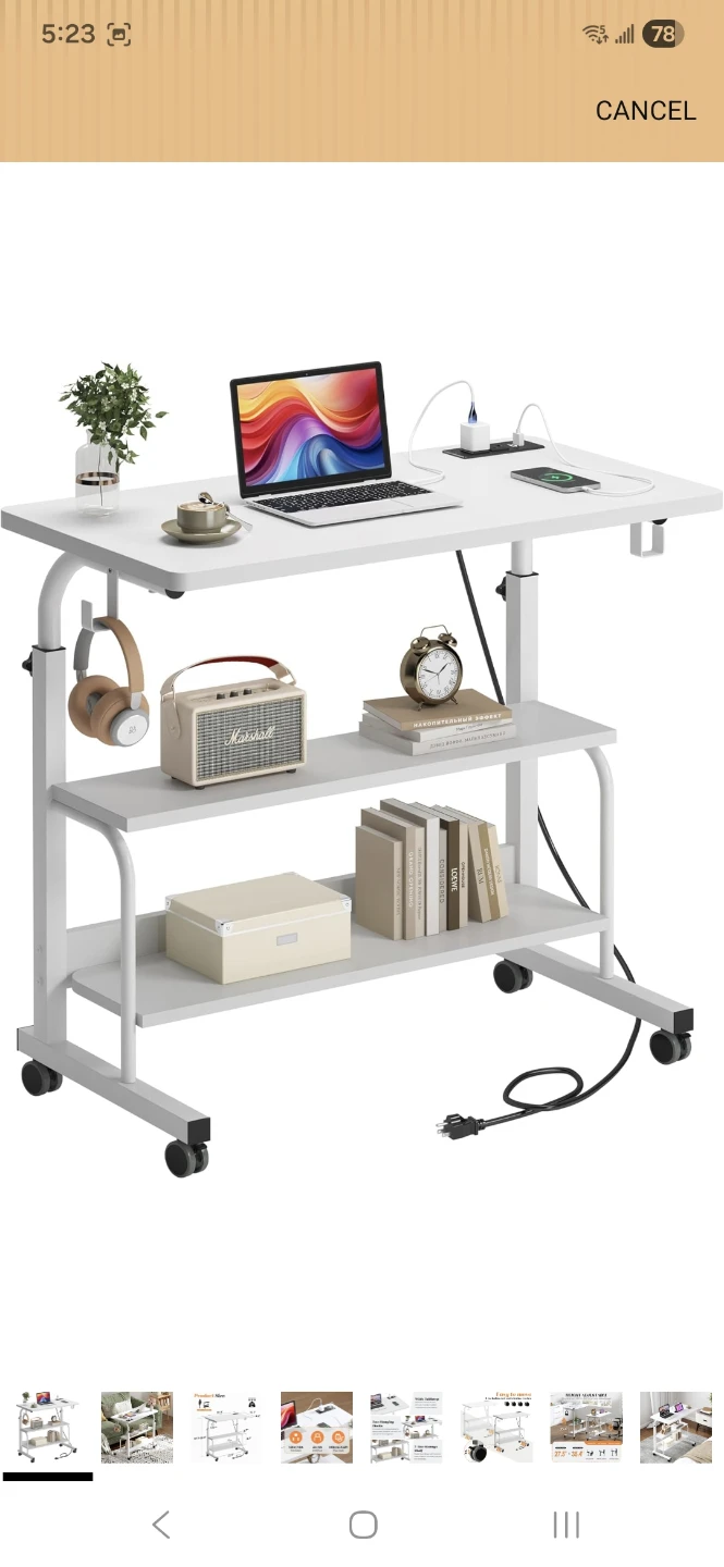 Adjustable Standing Desk with Shelves
