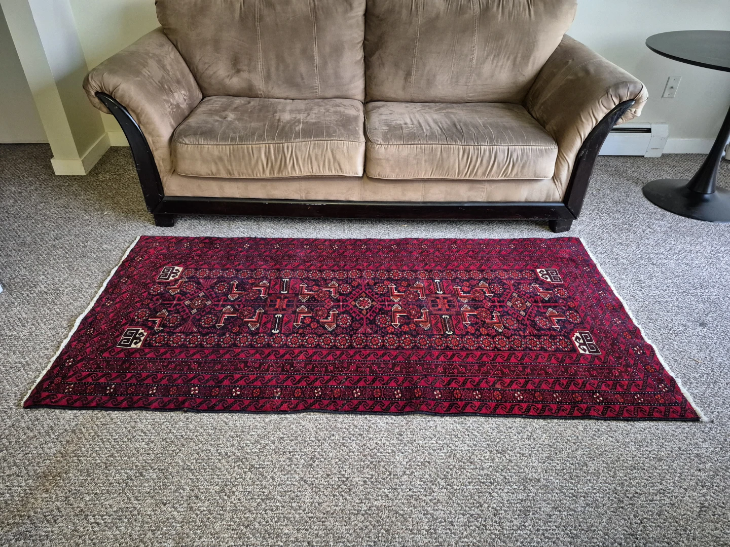 Handmade Persian Rug Runner 78” x 39.5” (Red Tribal Pattern) - photo 2