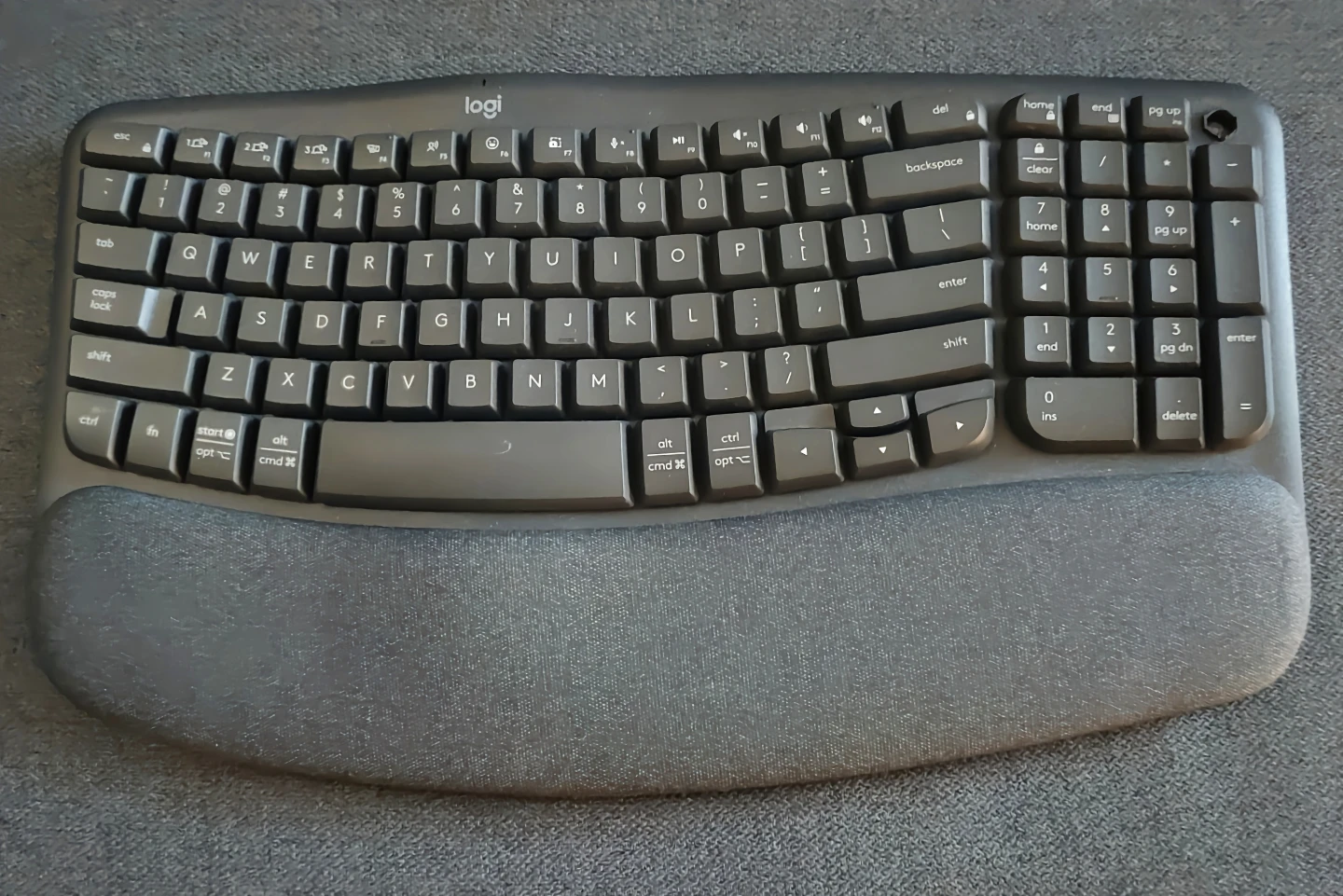 Logitech Ergonomic Keyboard with Wrist Rest