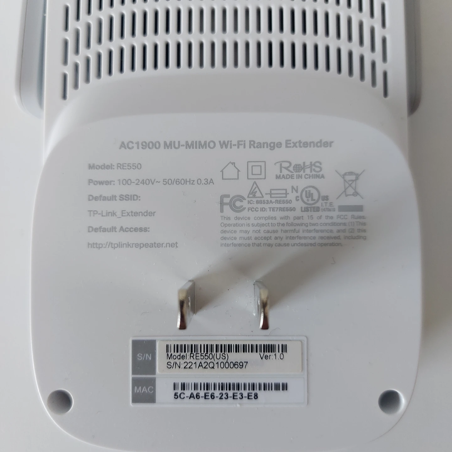 TP-Link AC1900 - Wi-Fi Range Extender - RE550 - photo 5