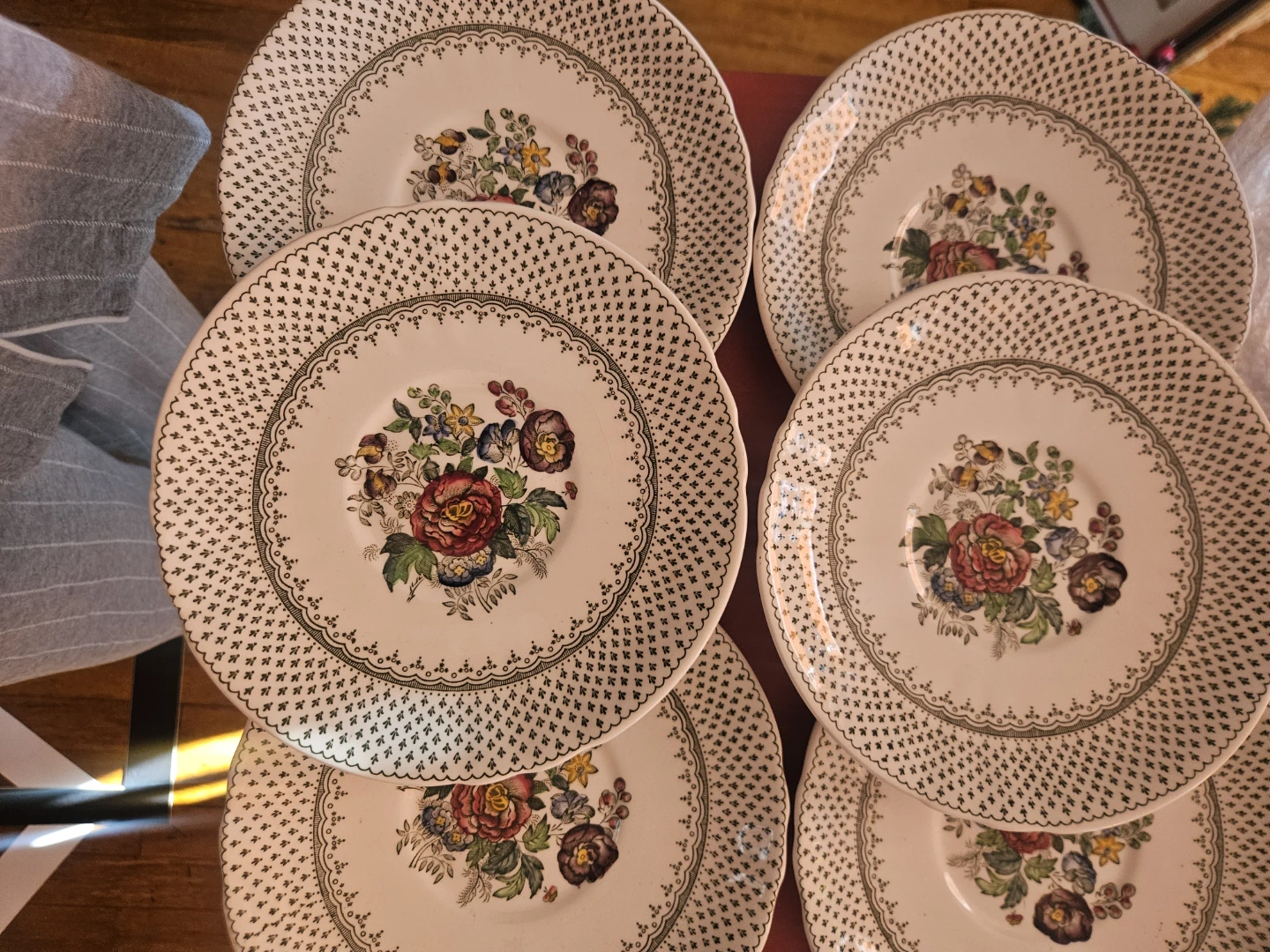 Painsley England Ironstone Mason's -1950s Plates (Set of 6)
