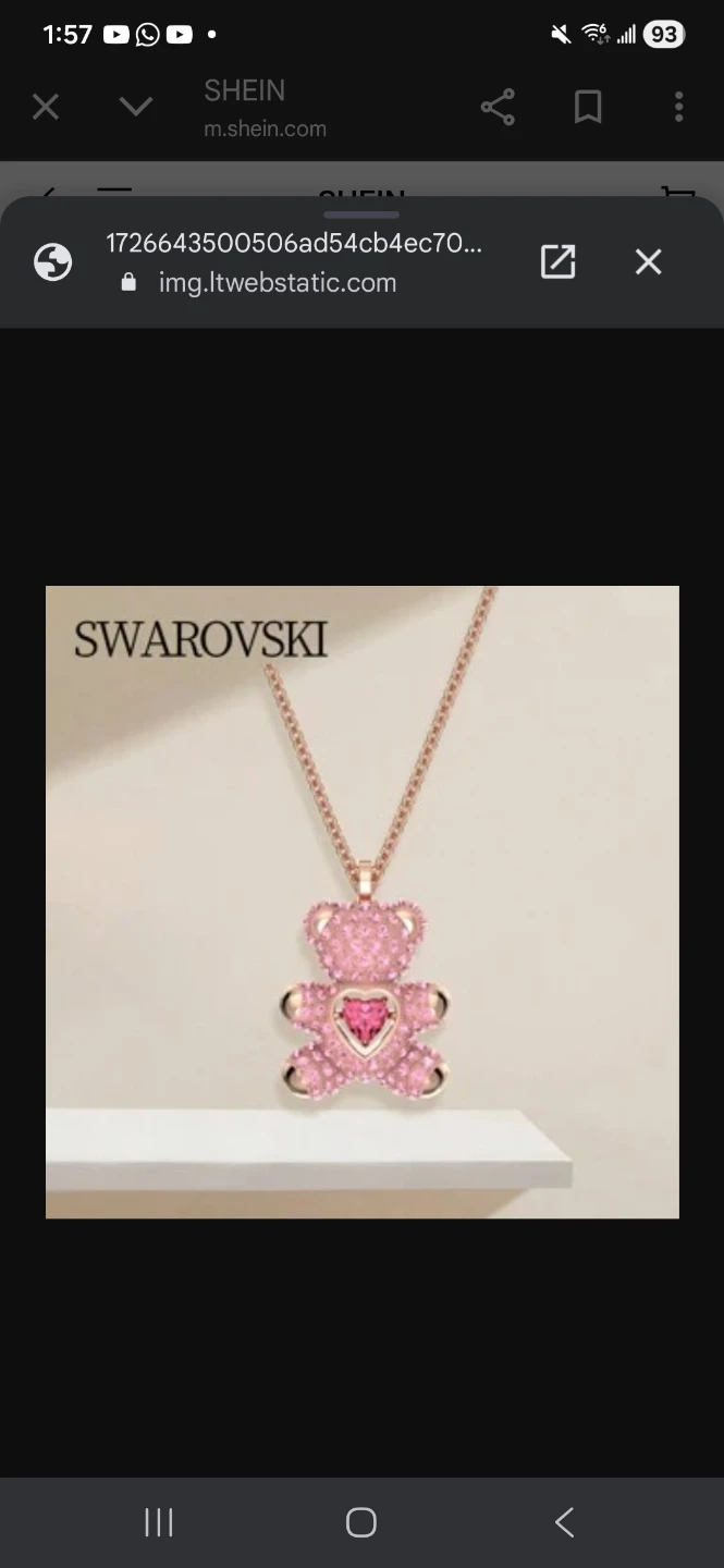 Swarovski Pink Teddy Bear✨️✨️💎💎♥️♥️