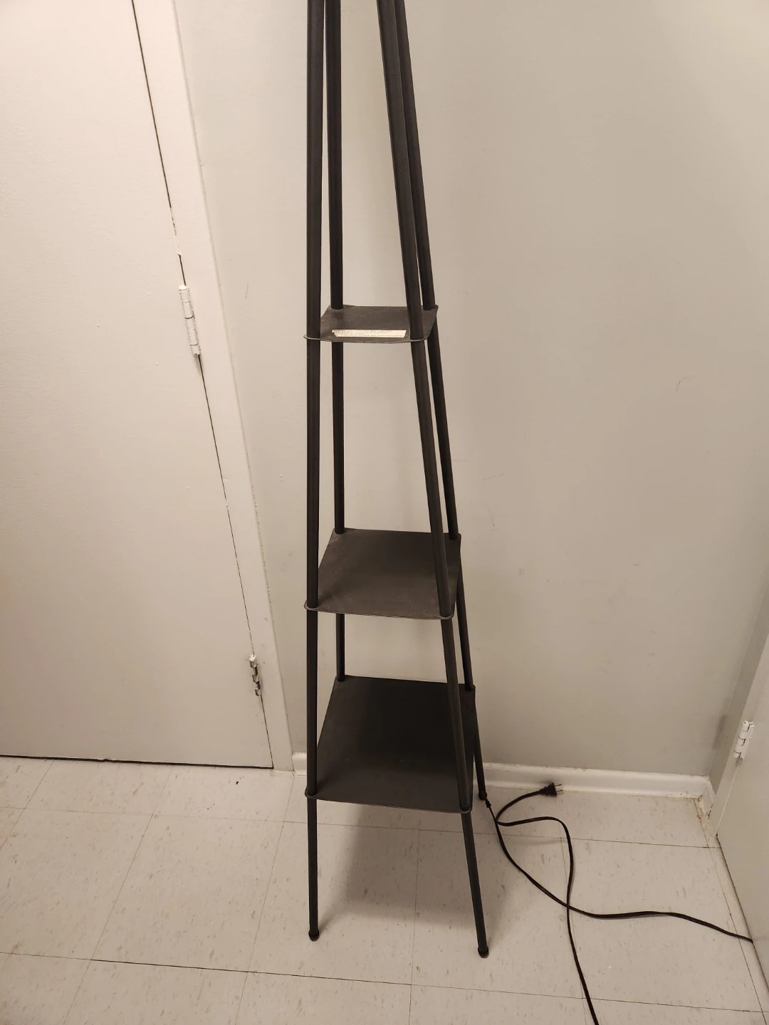 Black Floor Lamp with Shelves - photo 3