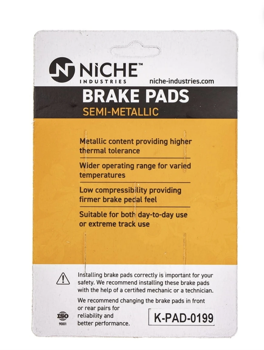 Niche  Semi-Metallic Brake Pad Set for Honda Motorcycle - photo 2