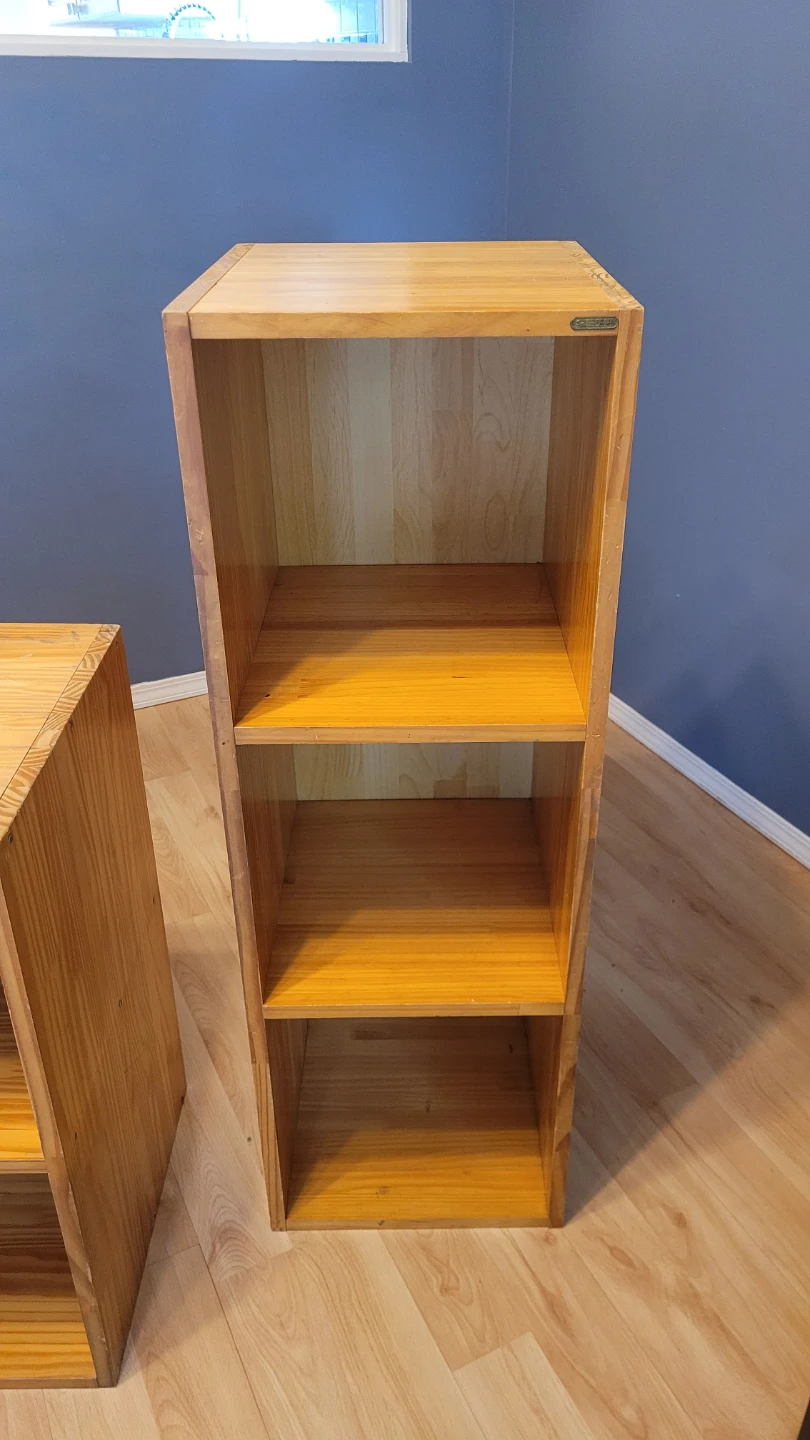 Wooden Cube Shelf and Tall Shelf Unit - photo 3