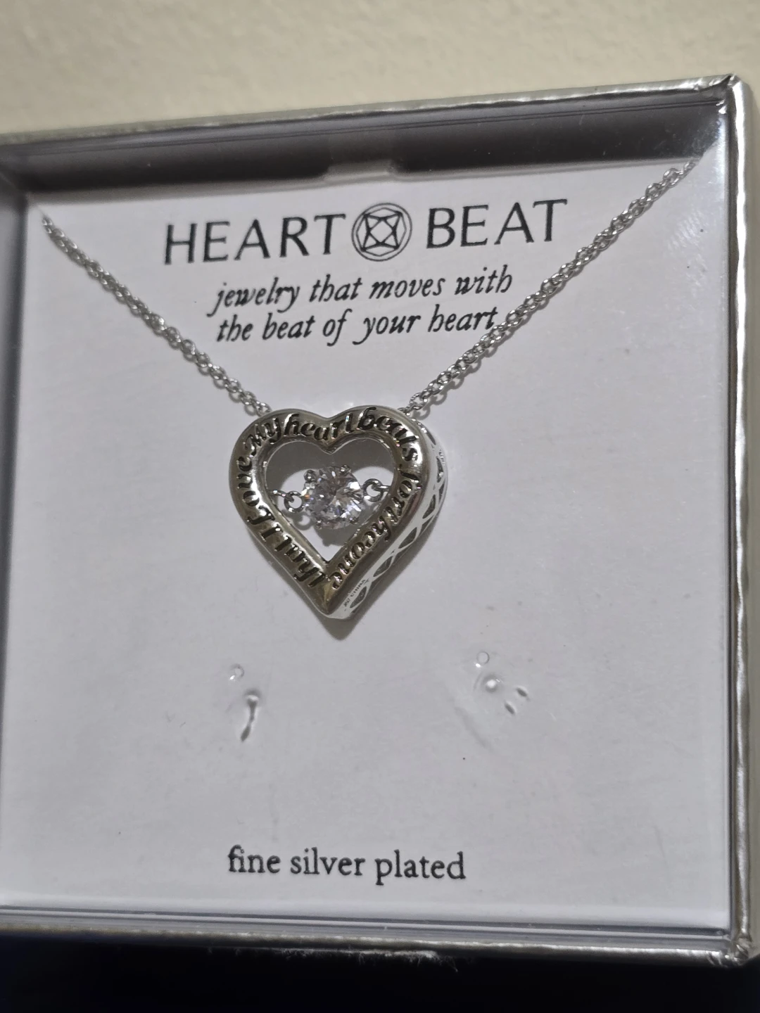 Heart Beat Collection Silver Plated Heart Necklace - photo 3