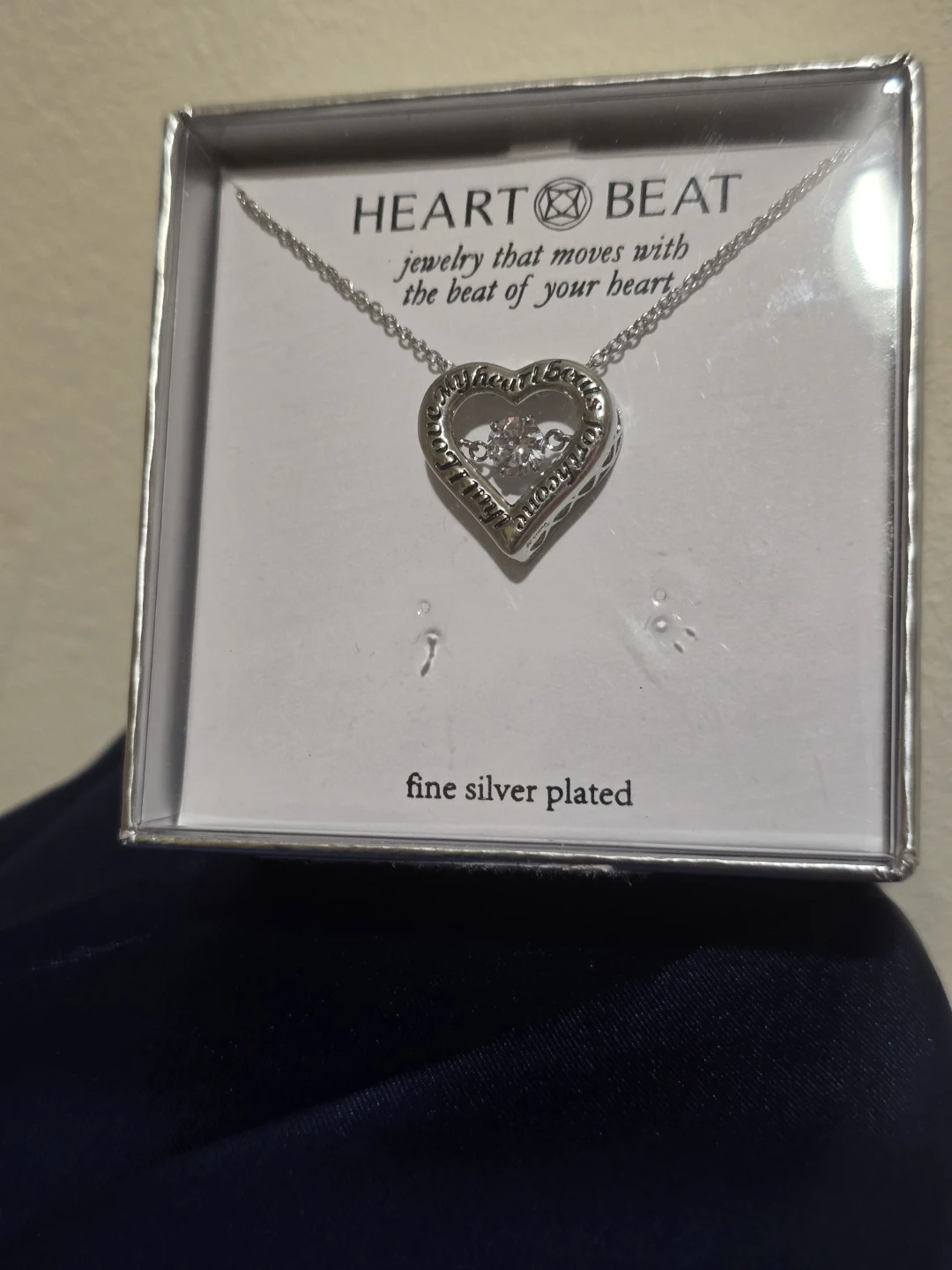 Heart Beat Collection Silver Plated Heart Necklace - photo 4