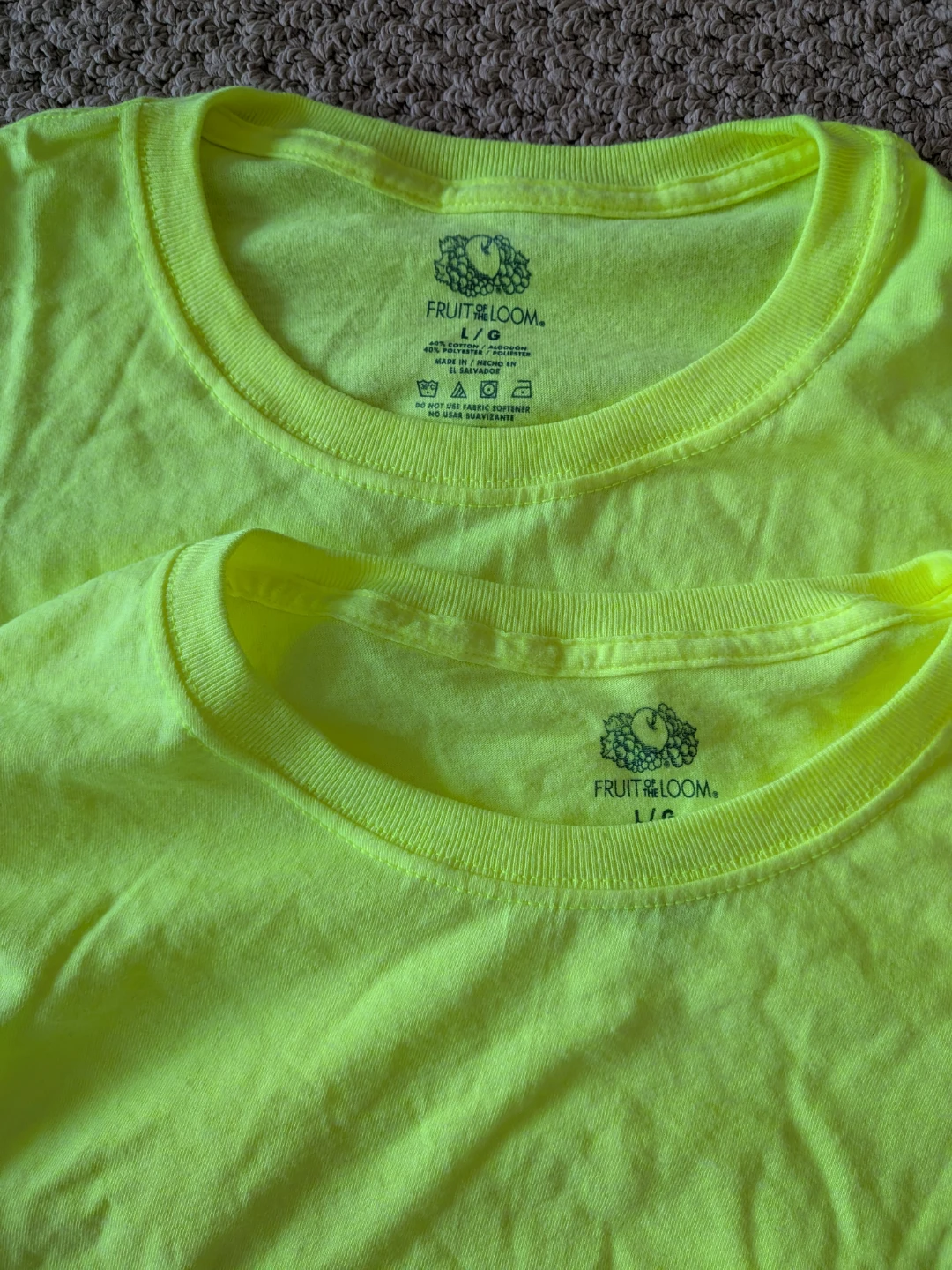 Fruit of the Loom Men's Safety Green Shirts, Large - photo 4