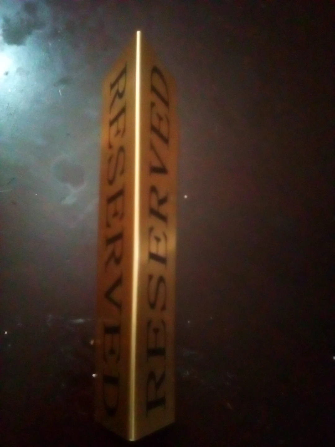 Metal "Reserved" Table Tent Sign - photo 2