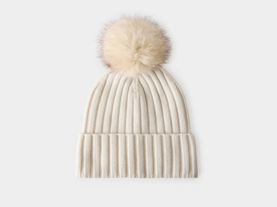 Aritzia - Merino Wool Rib Cuffed Pom Beanie - photo 4