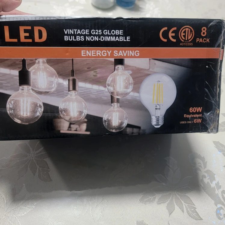 LED Vintage G25 Globe Bulbs - 8 Pack