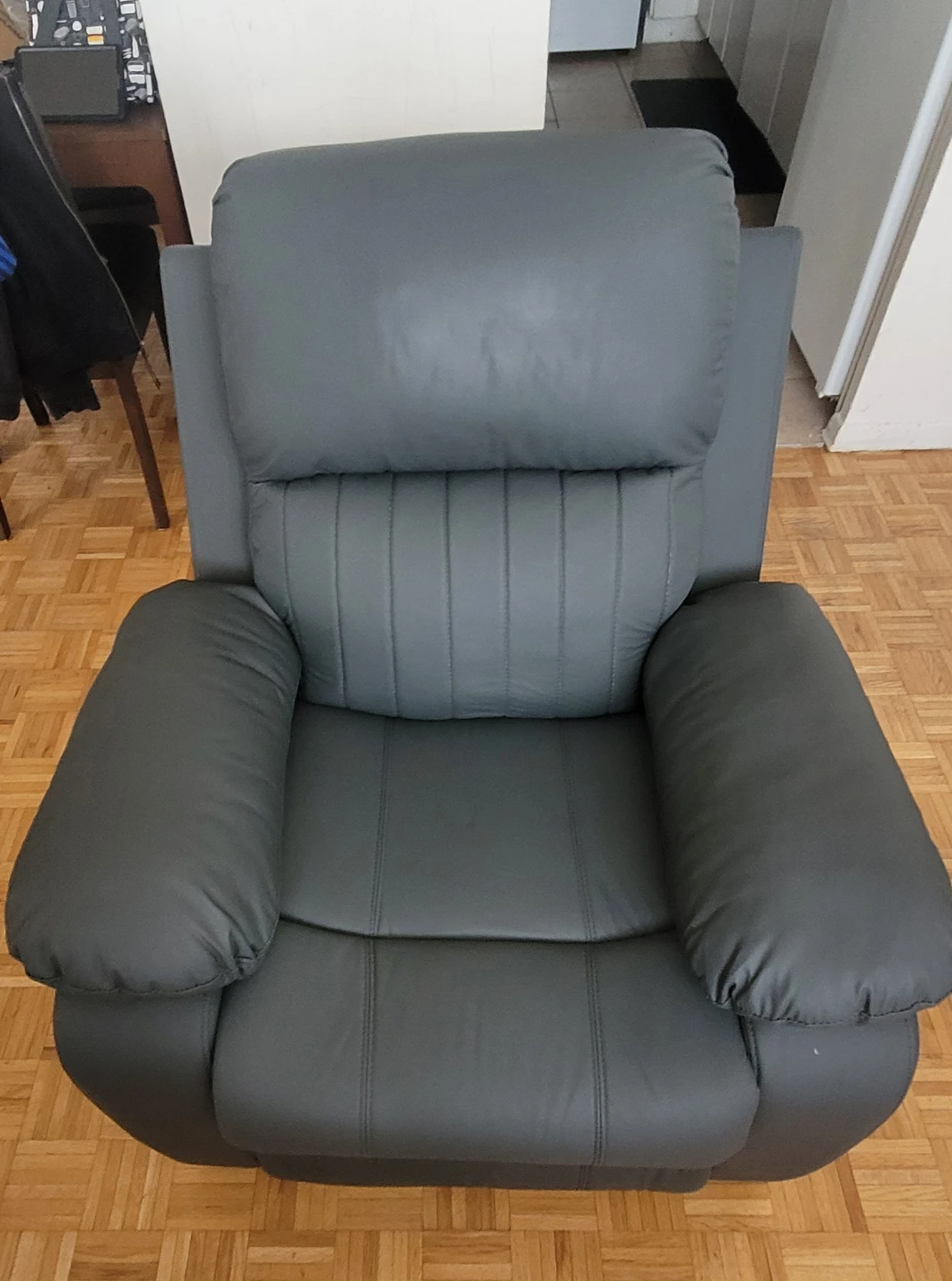 Grey Faux Leather Recliner Chair - photo 5
