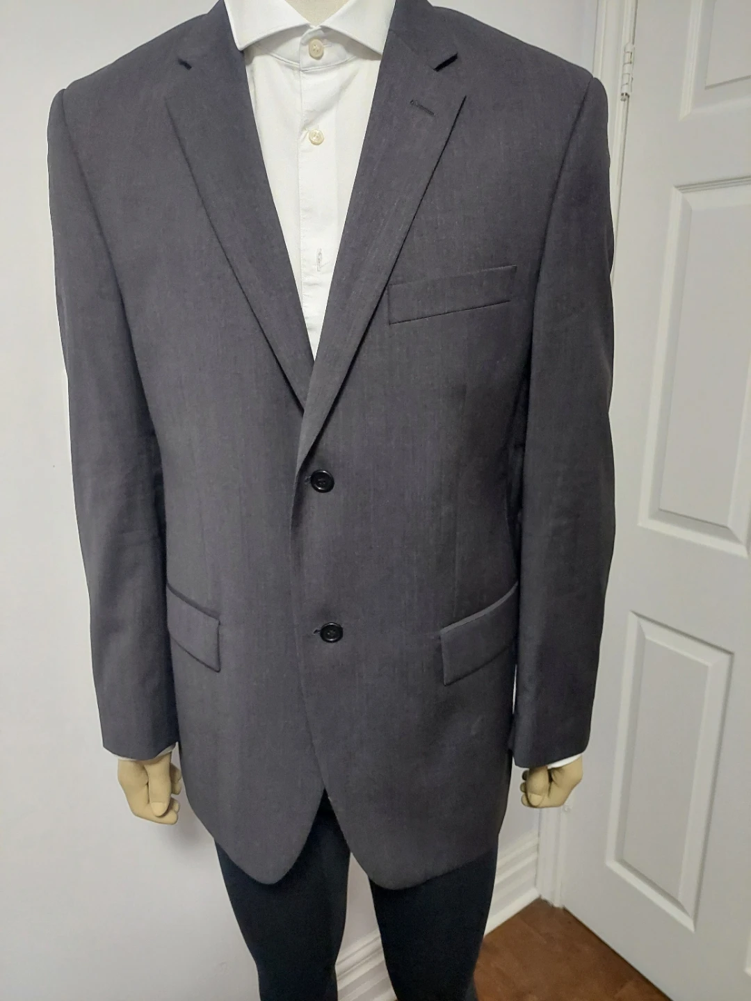 Nautica Men's Grey 100% Wool Suit Jacket Size 40R 🏆
