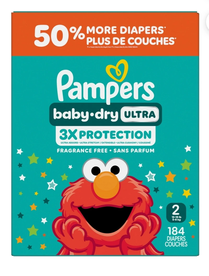 Pampers Baby-Dry Ultra Size 2 Diapers - 184 Count
