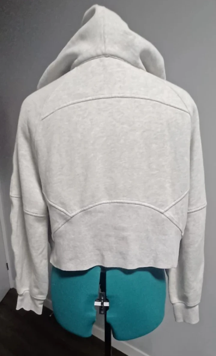 Lululemon Grey Half Zip Hoodie with Thumb Holes - photo 2