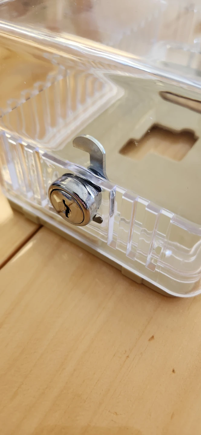 Clear Plastic Thermostat Lock Box with Key and Hardware - photo 2