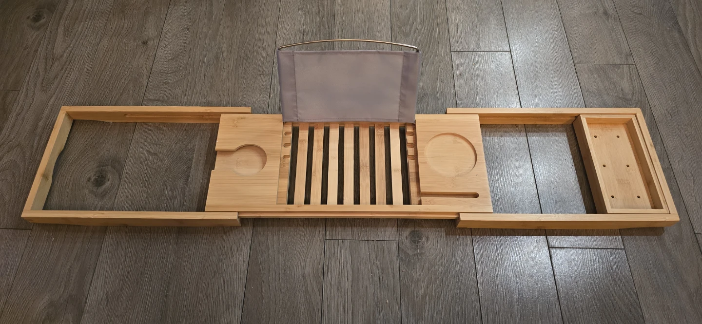 Bamboo Bath Caddy Tray - photo 2