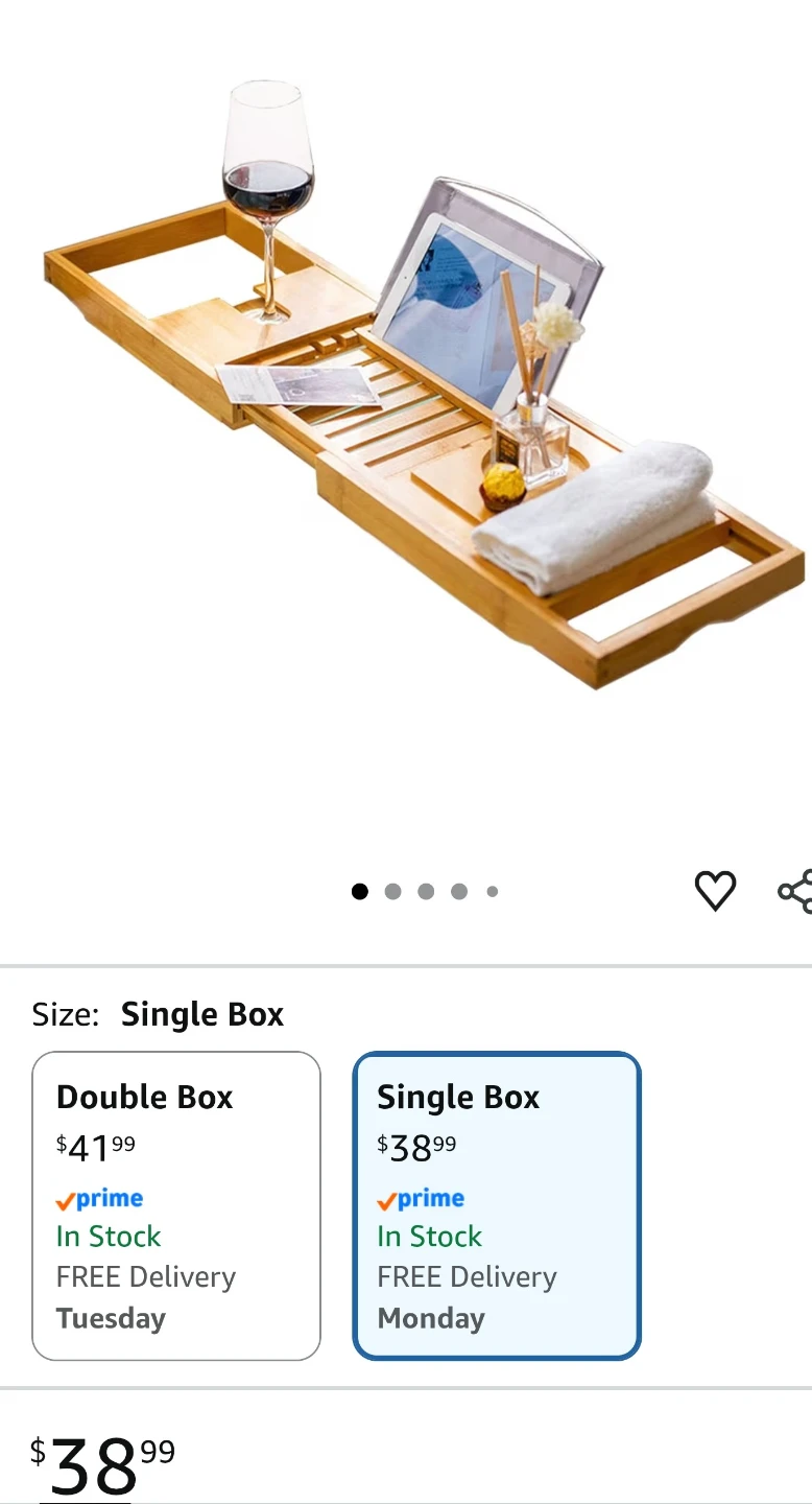 Bamboo Bath Caddy Tray - photo 4