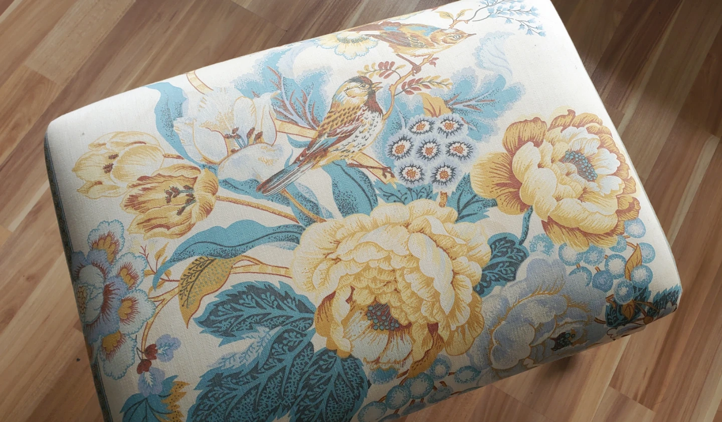 Vintage padded Ottoman