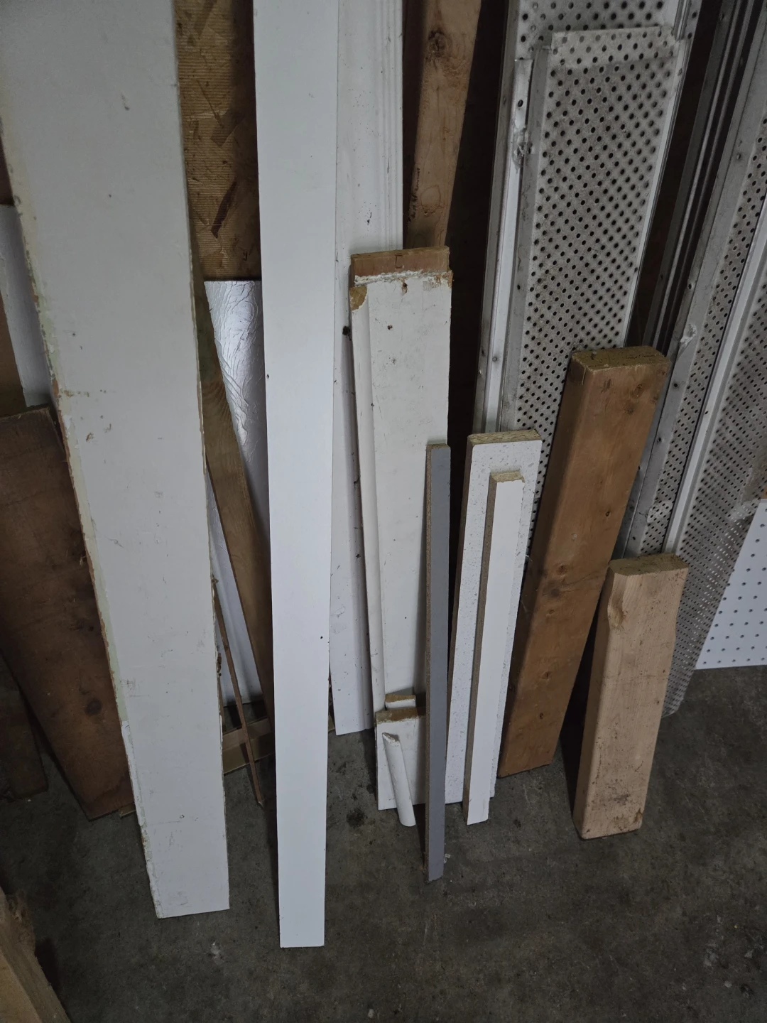 Assorted Wood Trim and Pegboard Pieces 🏆