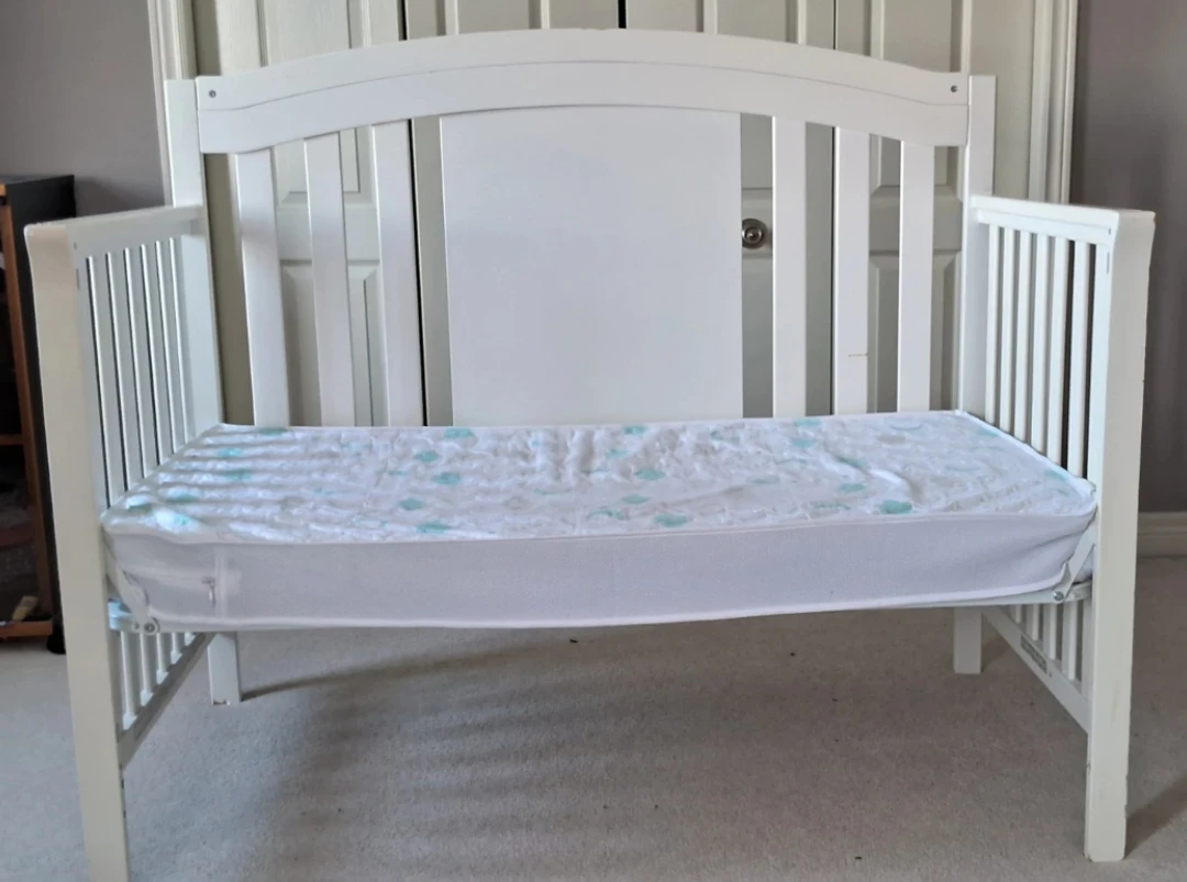 White Convertible Crib with Mattress