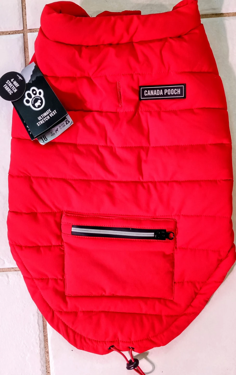 Canada Pooch Ultimate Stretch Vest - Red - Size 18