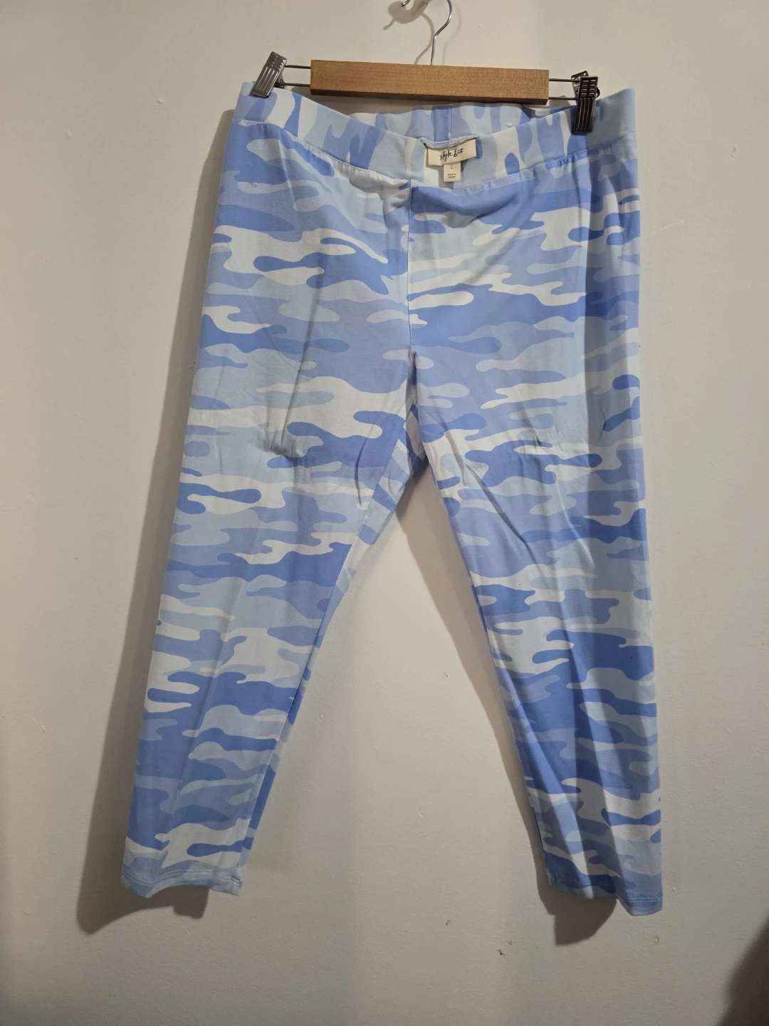 Style & Co Women's Blue Camo Leggings Size L - photo 5