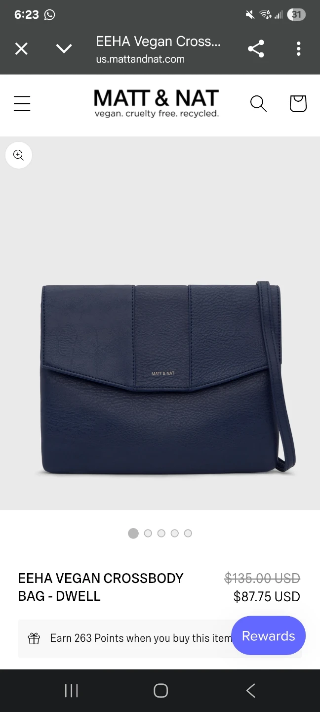 Matt & Nat EEHA Vegan Crossbody Bag - Black