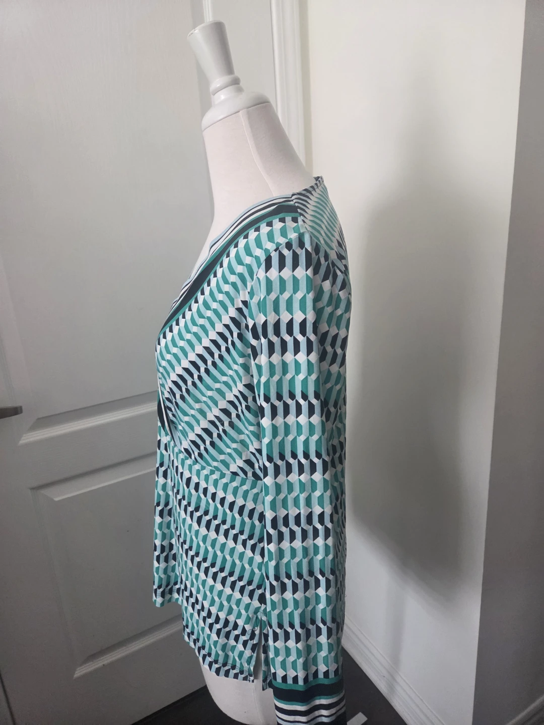 Jones New York Signature Women's Geometric Print Wrap Top - photo 3