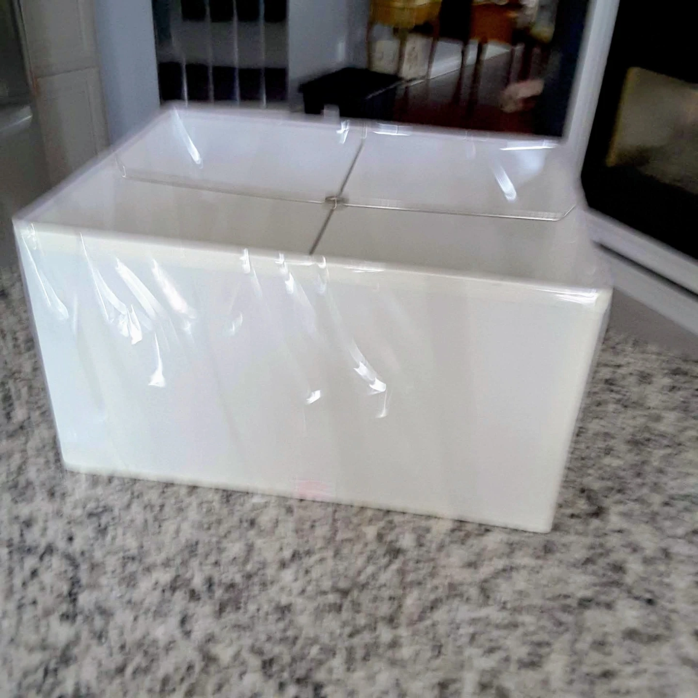 2 White Rectangular Lampshades - photo 2