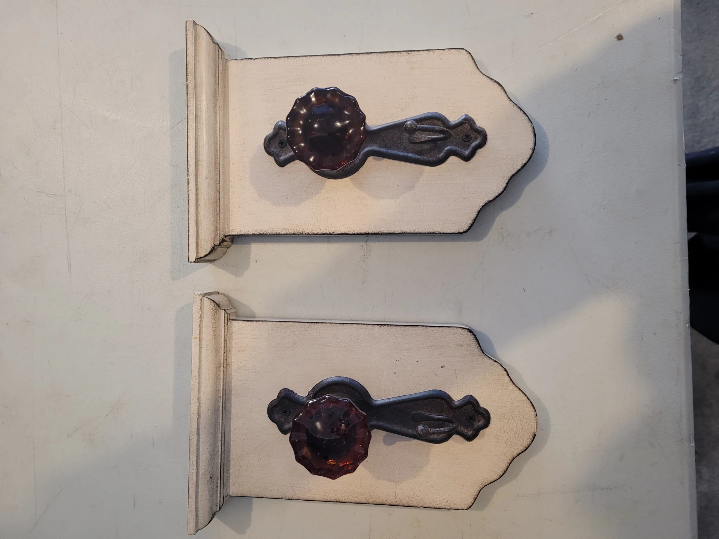 Set of 2 Decorative Wall Hooks with Glass Knobs - photo 3