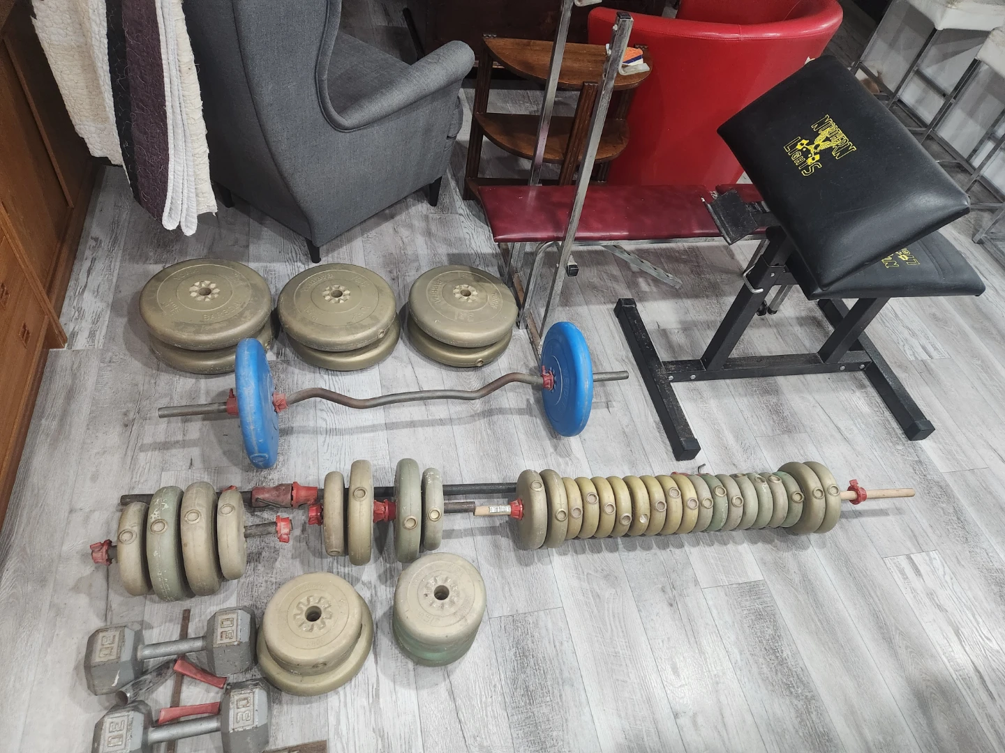 Home Gym Weight Set with Barbells and Dumbbells